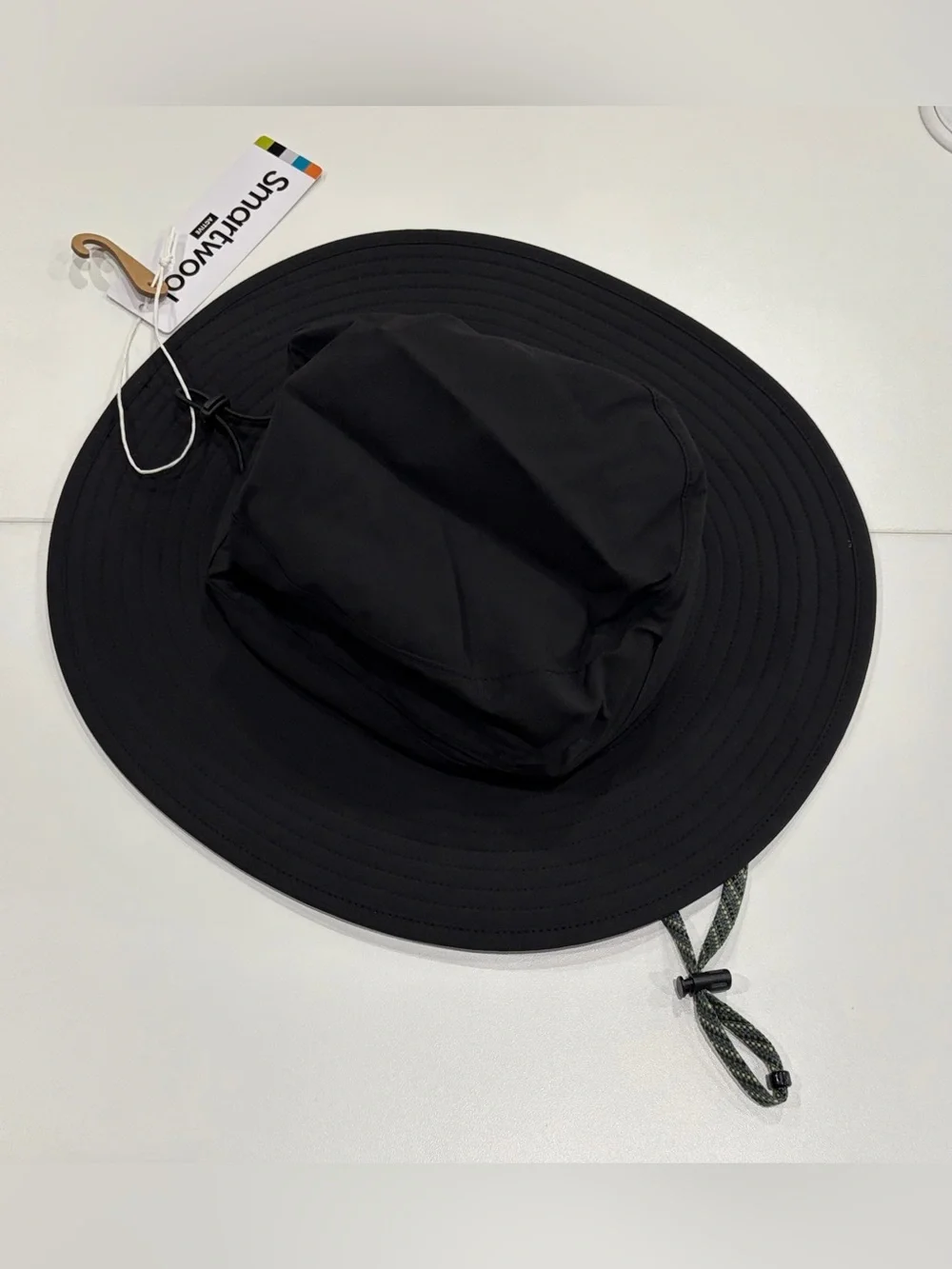 SmartWool Adult Sun Hat UPF 40+ Black S/M NWT Wool-Blend Vented Crown Fast Dry